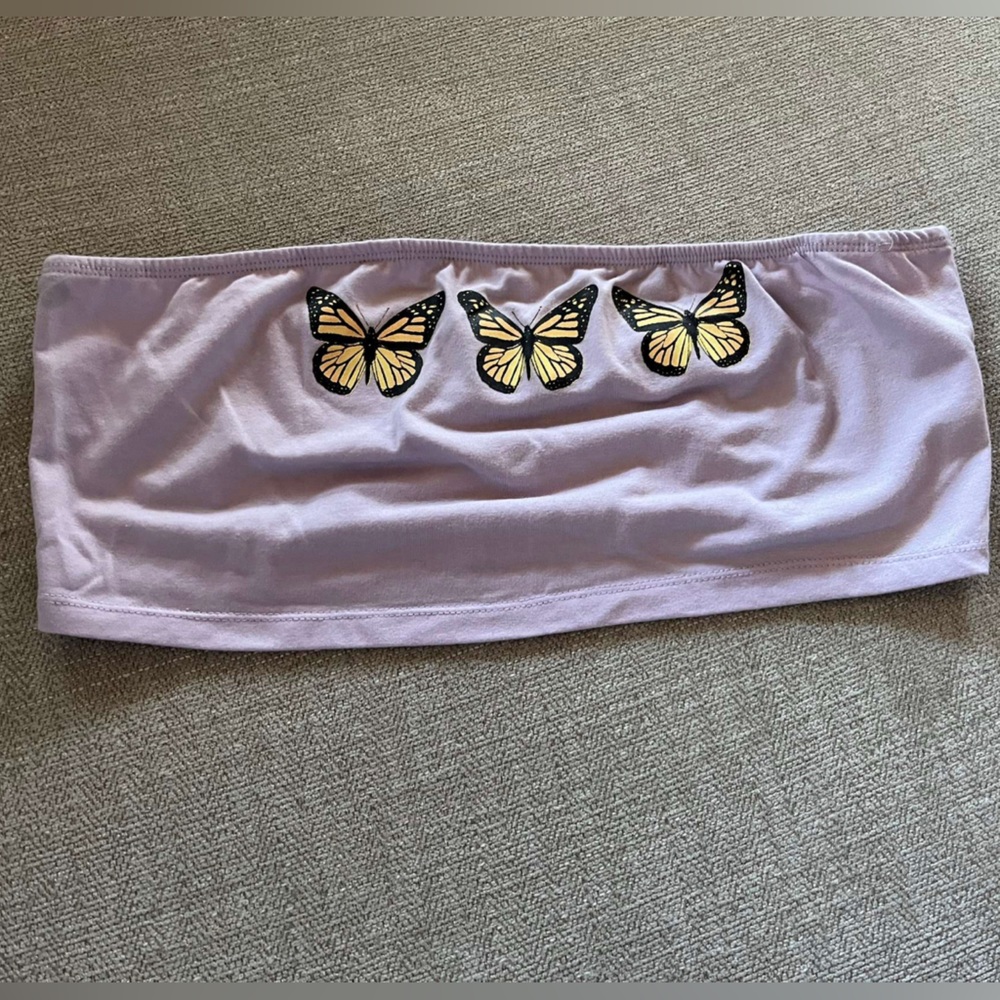 Butterfly Bandeau crop top